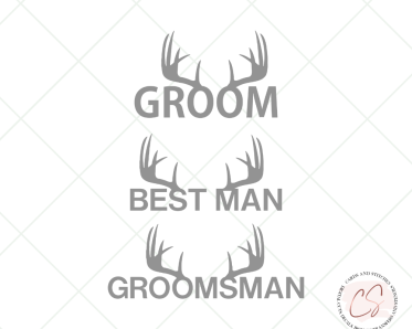 Groom Antlers SVG and Clipart 1