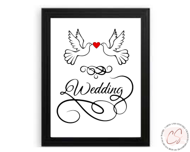 Wedding Doves SVG and Clipart 3
