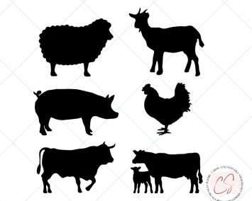 Farm Animal Stencils 1